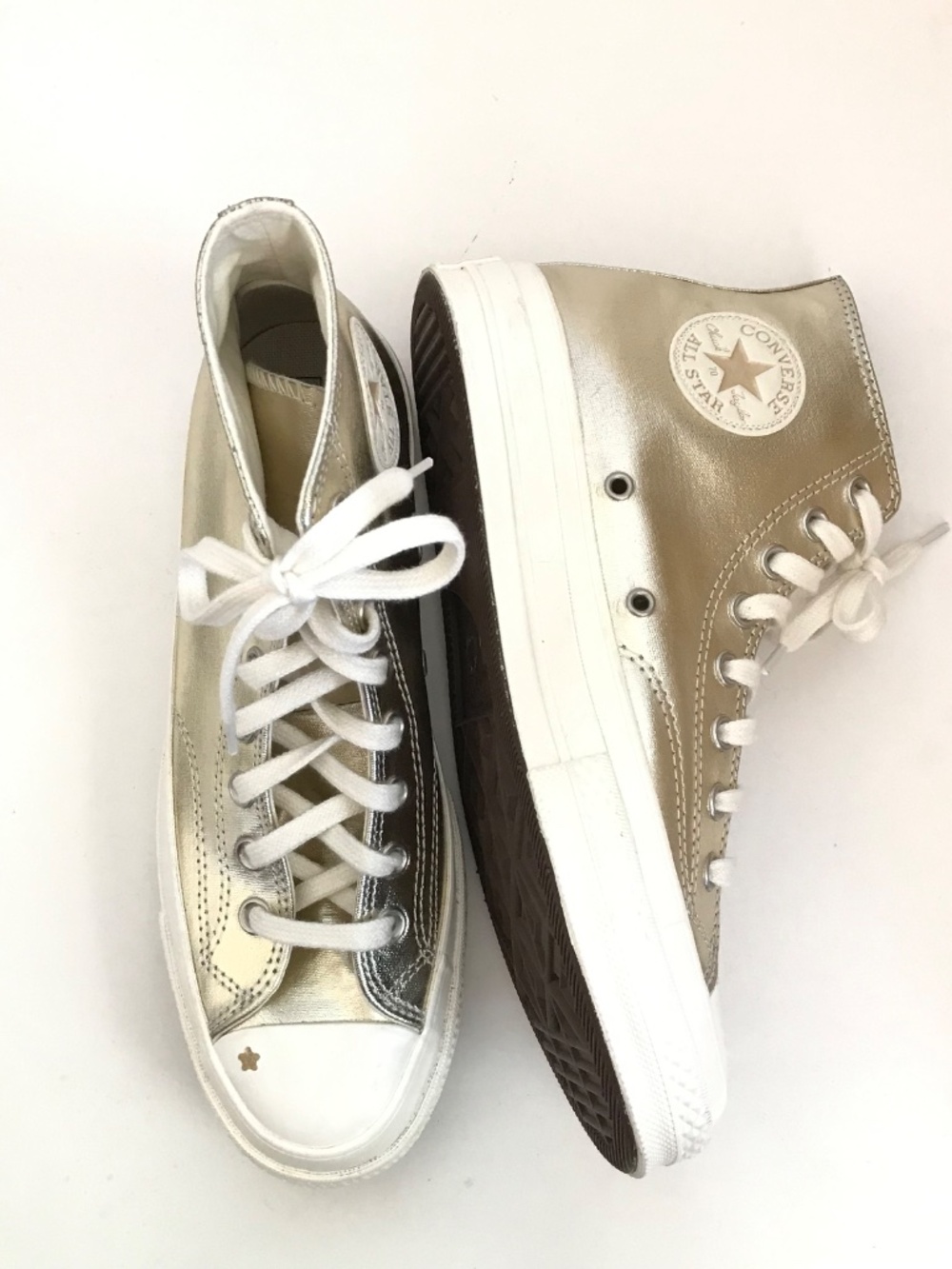 CHUCK TAYLOR All Star 70 Metallic High Top Sneaker Women’s Size 10 - Picture 8 of 16